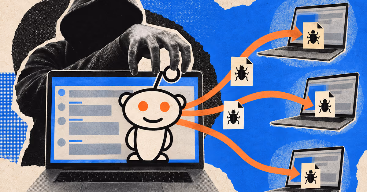 Hijacked Reddit account spread malware
